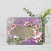 Cherry Blossom Tea Party Einladungen (Stehend Vorderseite)