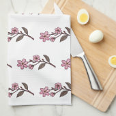 Cherry Blossom Teetücher - Weißes Muster Geschirrtuch (Viertel Falte)