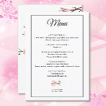 Cherry Blossom Template Wedding Flat Menu Menükarte<br><div class="desc">Cherry Blossom Template Wedding Flat Menu</div>