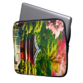 Cherry Blossom Temple Laptopschutzhülle (Vorderseite Links)