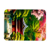 Cherry Blossom Temple Magnet (Horizontal)