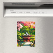 Cherry Blossom Temple Magnet (In Situ (Geschirrspüler))