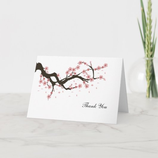 Cherry Blossom Thank You Dankeskarte (Vorderseite)