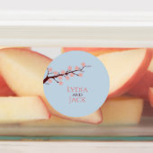 Cherry Blossom Themed Wedding Stickers Etiketten (Befestigt)