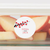 Cherry Blossom Themed Wedding Stickers Etiketten (Befestigt)