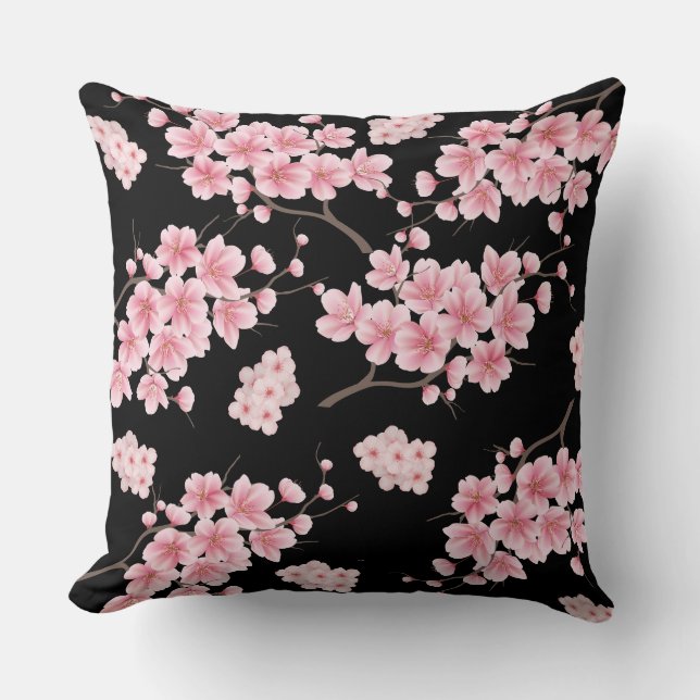 Cherry Blossom Throw Kissen (Vorderseite)