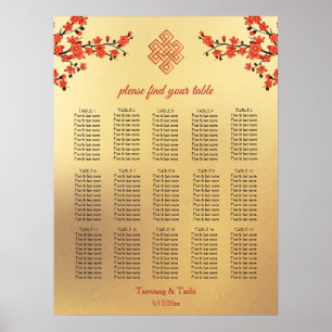 Cherry Blossom Tibetische Hochzeitstabelle Poster