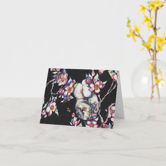 CHERRY BLOSSOM TIME chow Karte (Gelbe Blume)