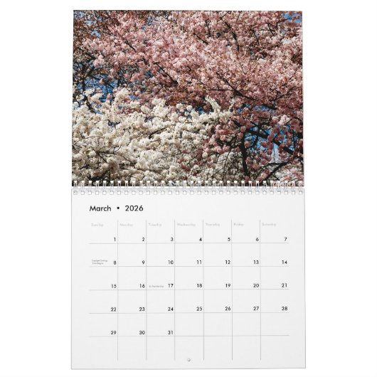Cherry Blossom Time Kalender (Mär 2026)