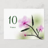 Cherry Blossom Tischnummer Postkarte (Rückseite)
