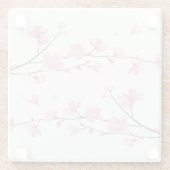 Cherry Blossom - transparent Glasuntersetzer (Rückseite)