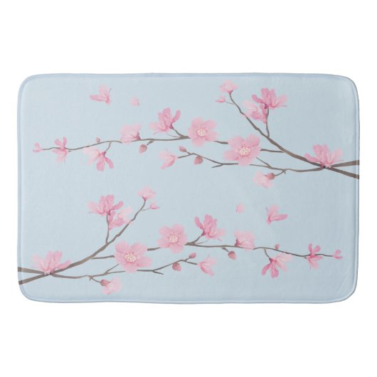 Cherry Blossom - Transparenter Hintergrund Badematte (Vorderseite)