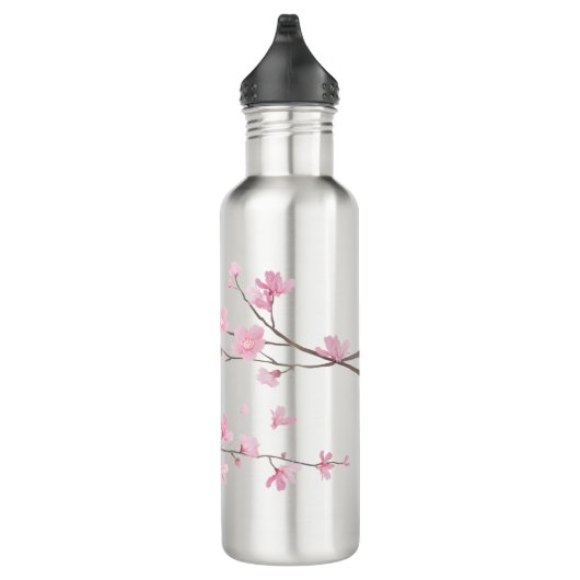 Cherry Blossom - Transparenter Hintergrund Edelstahlflasche (Rechts)