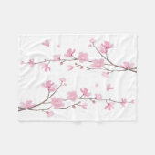 Cherry Blossom - Transparenter Hintergrund Fleecedecke (Vorderseite (Horizontal))