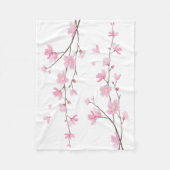 Cherry Blossom - Transparenter Hintergrund Fleecedecke (Vorderseite)