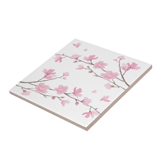 Cherry Blossom - Transparenter Hintergrund Fliese (Seite)