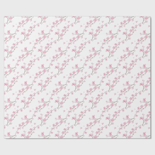 Cherry Blossom - Transparenter Hintergrund Geschenkpapier (Flach)