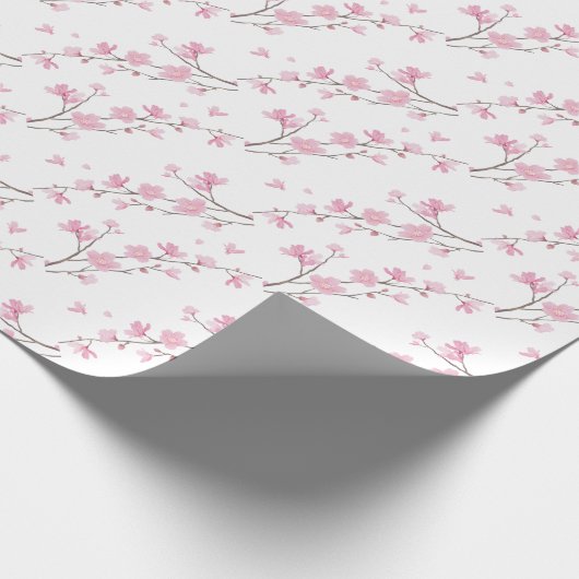 Cherry Blossom - Transparenter Hintergrund Geschenkpapier (Ecke)