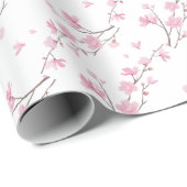 Cherry Blossom - Transparenter Hintergrund Geschenkpapier (Rolleneckpunkt)