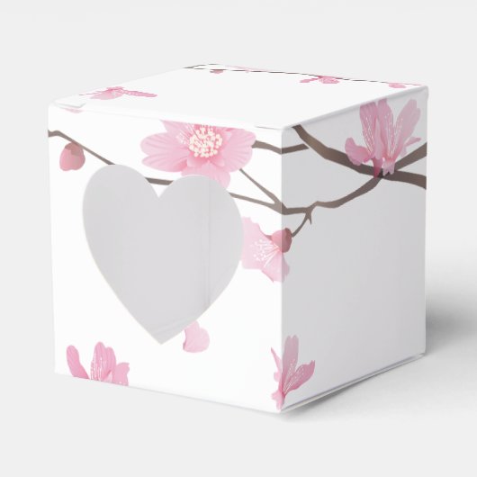 Cherry Blossom - Transparenter Hintergrund Geschenkschachtel (Vorderseite)