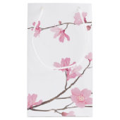Cherry Blossom - Transparenter Hintergrund Kleine Geschenktüte (Rückseite)