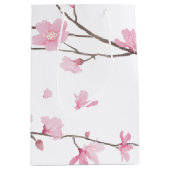 Cherry Blossom - Transparenter Hintergrund Mittlere Geschenktüte (Vorderseite)