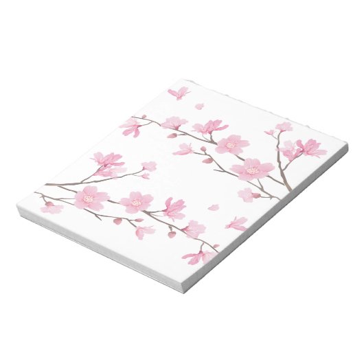 Cherry Blossom - Transparenter Hintergrund Notizblock (Rotiert)