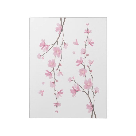 Cherry Blossom - Transparenter Hintergrund Notizblock (Rotiert)