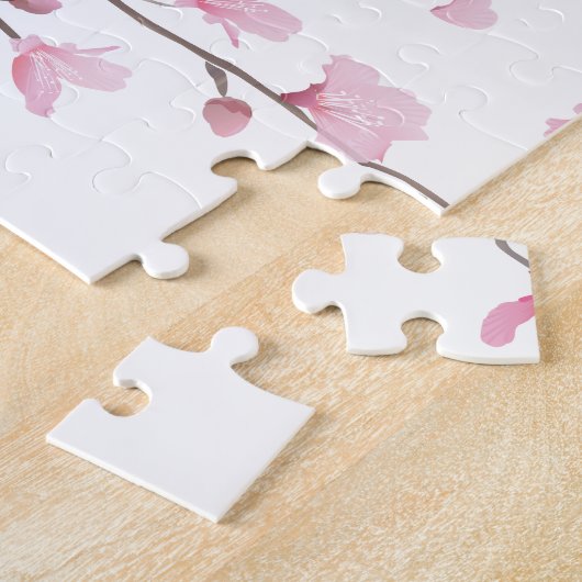 Cherry Blossom - Transparenter Hintergrund Puzzle (Seite)