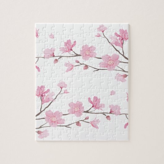 Cherry Blossom - Transparenter Hintergrund Puzzle (Vertikal)