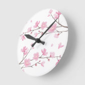 Cherry Blossom - Transparenter Hintergrund Runde Wanduhr (Winkel)