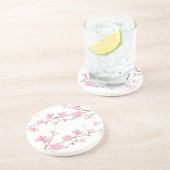 Cherry Blossom - Transparenter Hintergrund Sandstein Untersetzer (Seite)