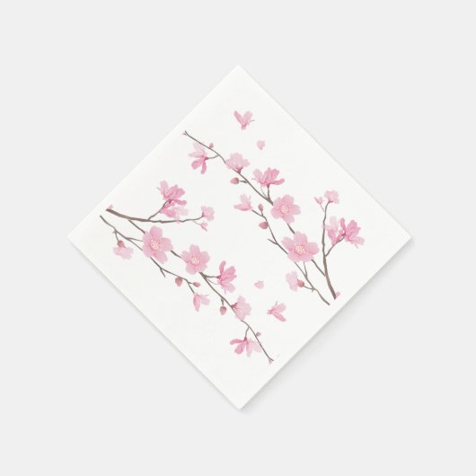 Cherry Blossom - Transparenter Hintergrund Serviette (Ecke)