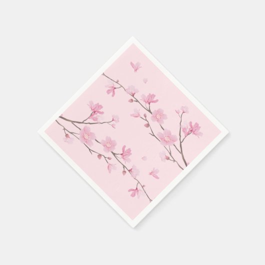 Cherry Blossom - Transparenter Hintergrund Serviette (Ecke)