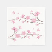 Cherry Blossom - Transparenter Hintergrund Serviette (Vorderseite)