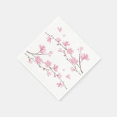 Cherry Blossom - Transparenter Hintergrund Serviette (Ecke)
