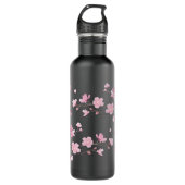 Cherry Blossom - Transparenter Hintergrund Trinkflasche (Vorderseite)