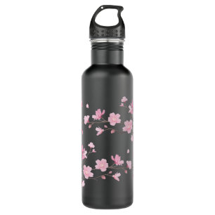 Cherry Blossom - Transparenter Hintergrund Trinkflasche