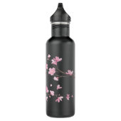 Cherry Blossom - Transparenter Hintergrund Trinkflasche (Rechts)