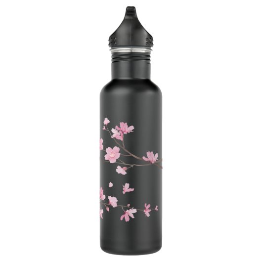 Cherry Blossom - Transparenter Hintergrund Trinkflasche (Rechts)