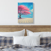 Cherry Blossom Tree am Sandstrand Leinwanddruck (Insitu (Schlafzimmer))