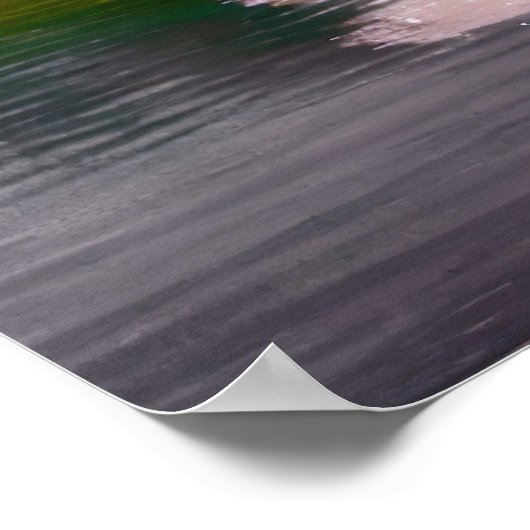 Cherry Blossom Tree am See Poster (Ecke)