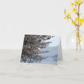 Cherry Blossom Tree Art Note Card Karte (Gelbe Blume)