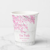 Cherry Blossom Tree Bark Brautparty Pappbecher (Vorderseite)