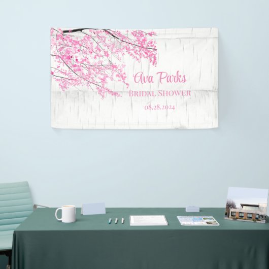 Cherry Blossom Tree Bark Wedding Banner (Messeveranstaltung)