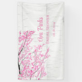 Cherry Blossom Tree Bark Wedding Banner (Vertikal)