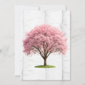 Cherry Blossom Tree Bark Wedding Celebration Einladung (Rückseite)