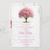 Cherry Blossom Tree Bark Wedding Celebration Einladung (Vorne/Hinten)