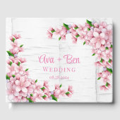 Cherry Blossom Tree Bark Wedding Gästebuch (Vorderseite)