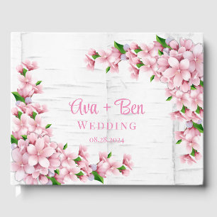 Cherry Blossom Tree Bark Wedding Gästebuch